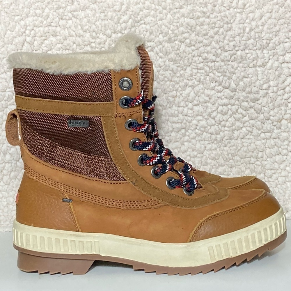 Pajar Womens Korey Brown Leather Waterproof Winter Boots Shoes Size EU 38/US 7.5